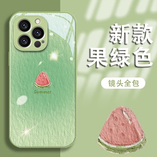 夏日绿色西瓜适用OPPOReno11手机壳a3pro新款reno10/9/8/7/6/5/4SE女findx7小清新a1x/a2m女a93s/a96/a58/a55