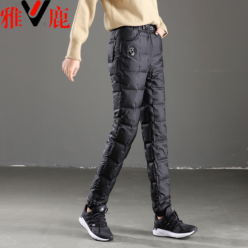 雅鹿羽絨褲女男外穿顯瘦加厚戶外休閑運動修身保暖棉褲冬高腰情侶在類目 女裝/女士精品, 褲子, 棉褲/羽絨褲中 - 來自Buy2taobao.com提供專業的淘寶代購服務