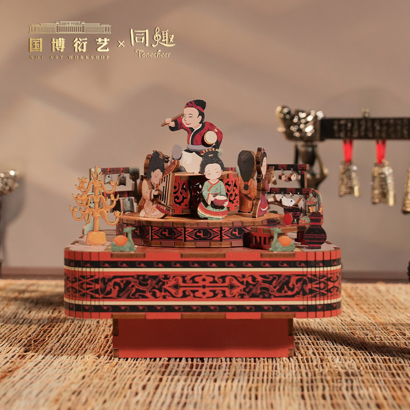 同趣文创×国博衍艺汉宫乐微缩景观木质礼物diy拼装音乐八音