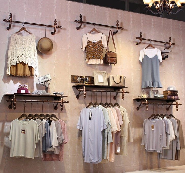 特价服装店展示架上墙壁挂式