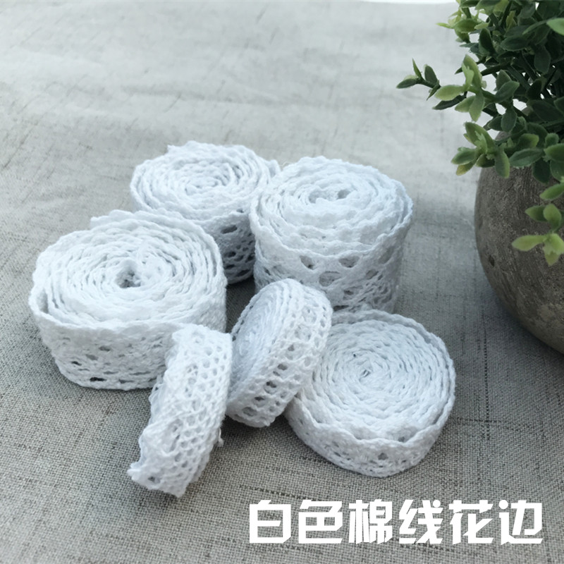 棉线花边白色蕾丝镂空装饰材辅料纯棉裙边宽衣服diy桌布料窗帘艺在类目 居家布艺, 缝纫DIY材料、工具及成品, 缝纫DIY配件/辅料/配饰, 花边中 - 来自Buy2taobao.com提供专业的淘宝代购服务