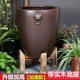 加高陶瓷古法养鱼插花盆画卷字画缸老式睡莲荷花水缸庭院客厅摆件
