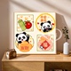 中国风国宝熊猫手工diy数字油画涂色填色丙烯油彩画家居装饰挂画|