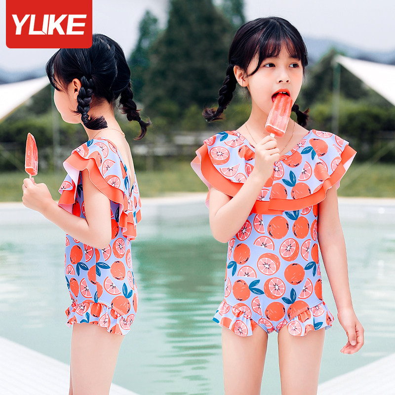 儿童泳衣女夏小中大童连体可爱宝宝游泳衣洋气小女孩防晒速干泳装