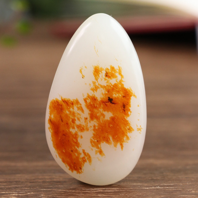 白玉籽料吊坠天然新疆和田玉女款原石挂件男士玉石项链带证书42g