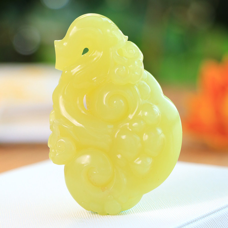 黄口料天然新疆和田玉把玩件男士款玉如意玉石手把件事事如意112g