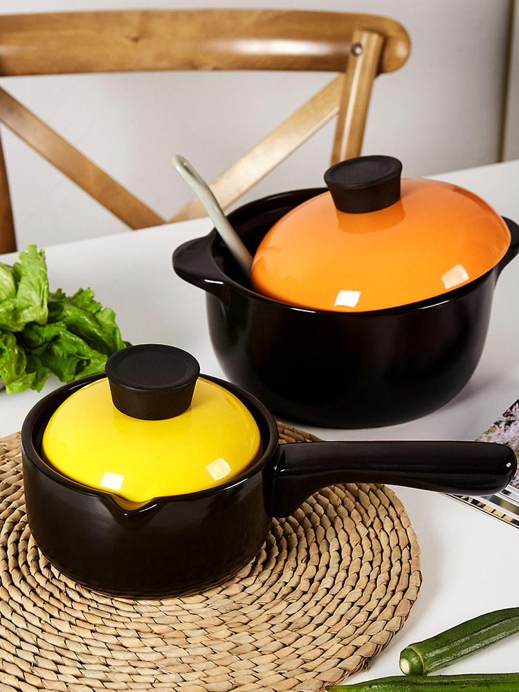 单人多功能锅砂锅小号奶锅明火耐高温家用小砂锅燃气直烧煮粥煲饭