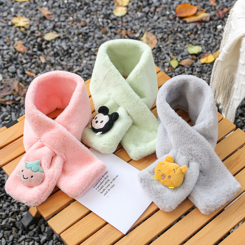 宝宝围巾冬季儿童新款女童男童可爱超萌保暖防风脖套加绒加厚围脖