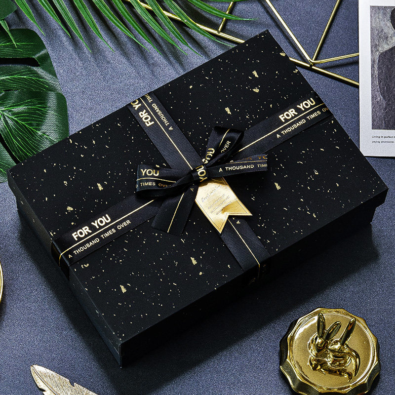 礼品盒子礼盒空盒大号黑色精美创意生日礼物包装盒男生款礼物盒