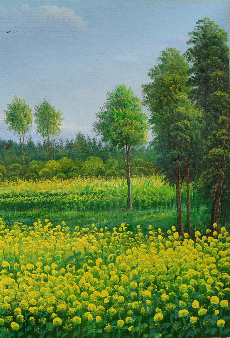 余金华《春景系列03》布面油画