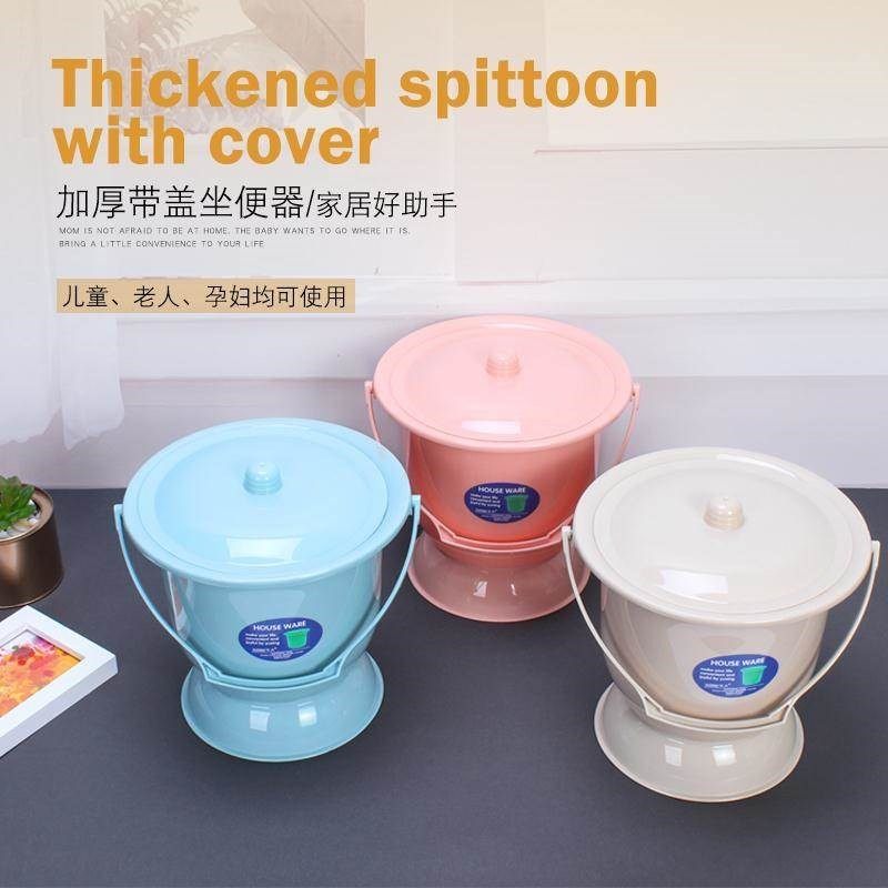 大人方便带盖女便桶女士痰盂成人家用尿盆小便器房间尿壶卧室便盆