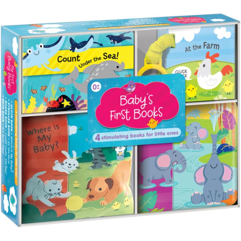 【4周达】Baby's First Books (Boxed Set of 4 Books): Four Adorable Books in One Box: Bath Book, Cloth ... [9782898023118]