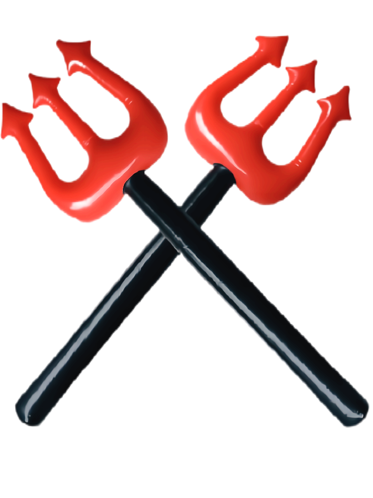 大红叉魔鬼叉子万圣节公司团建学校活动舞台道具表演充气锤三叉戟