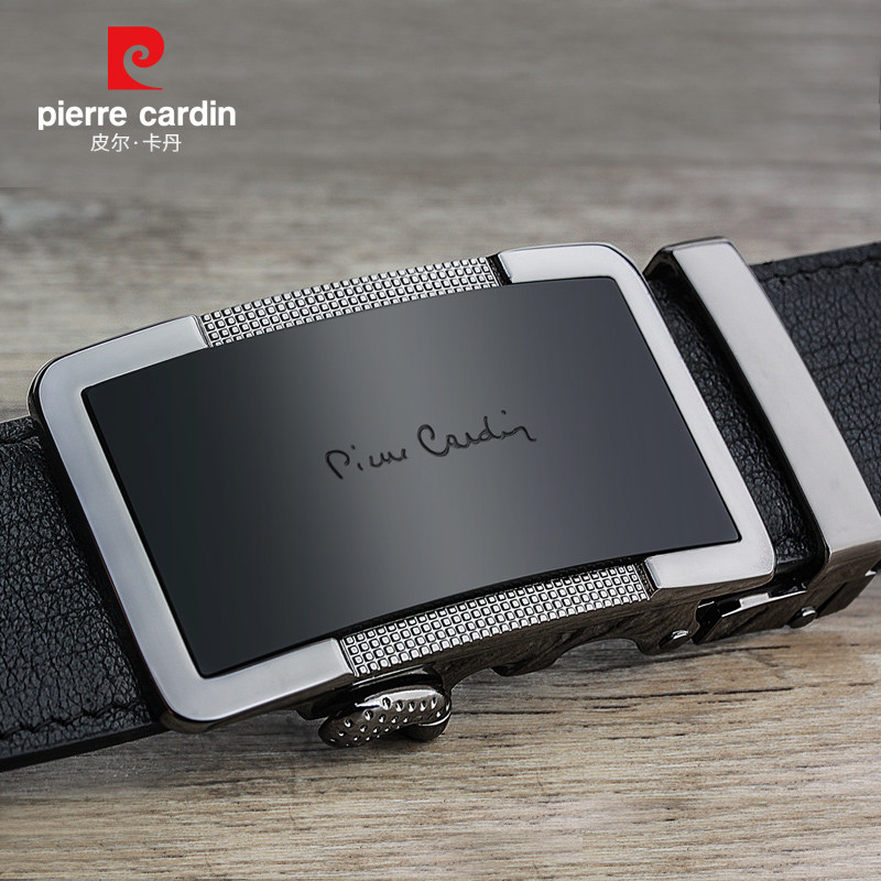 皮爾卡丹皮帶男士真皮頭層牛皮自動扣腰帶加長商務青年本命年褲帶