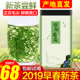 信阳毛尖绿茶2019新茶雨前茶叶春茶嫩芽浓香型非特级散装罐装250g