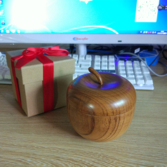 苹果木碗  平安果 圣诞礼品实木 礼物装饰品创意 可刻字 糖果盒