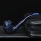 意大利进口沙芬SAVINELLI 鳄鱼饰面石楠木烟斗鳄鱼宝蓝色606弯斗