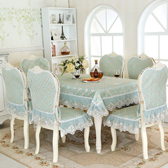 欧式餐椅垫椅套套装高档加大椅子套餐椅套圆桌茶几桌布餐桌椅垫套