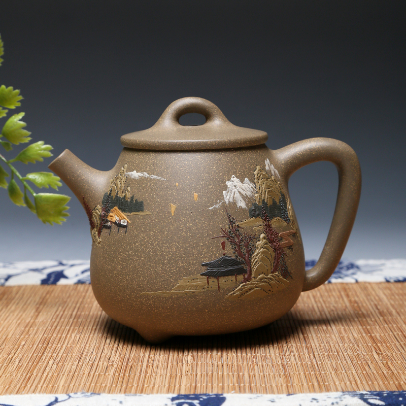 大益壶斋名家紫砂壶专场  工艺美术师 万志群 高石瓢 255cc 原矿赌噜