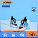 中国乔丹童鞋男童运动鞋2024夏季旋钮扣镂空透气小童跑鞋儿童鞋子