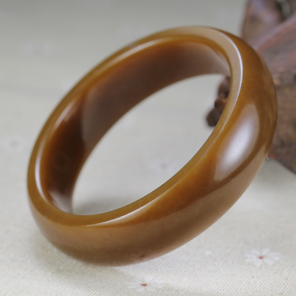 x0902和田玉糖玉手镯 70.94g 58mm 优雅精致 尊贵典雅