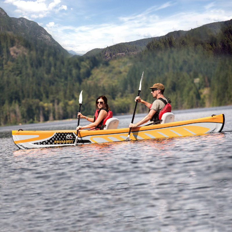 单人独木舟皮划艇硬艇海洋双人路亚平台充气专业canoe海钓鱼kayak