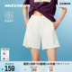 Skechers斯凯奇2024春季新款女子梭织短裤舒适时尚耐穿棉花糖白