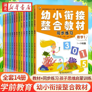 幼小衔接教材全套14册 十10以内加减法天天练习册每日一日一练数学拼音识字凑十法借十法学前班幼儿园大班幼升小升一年级入学准备