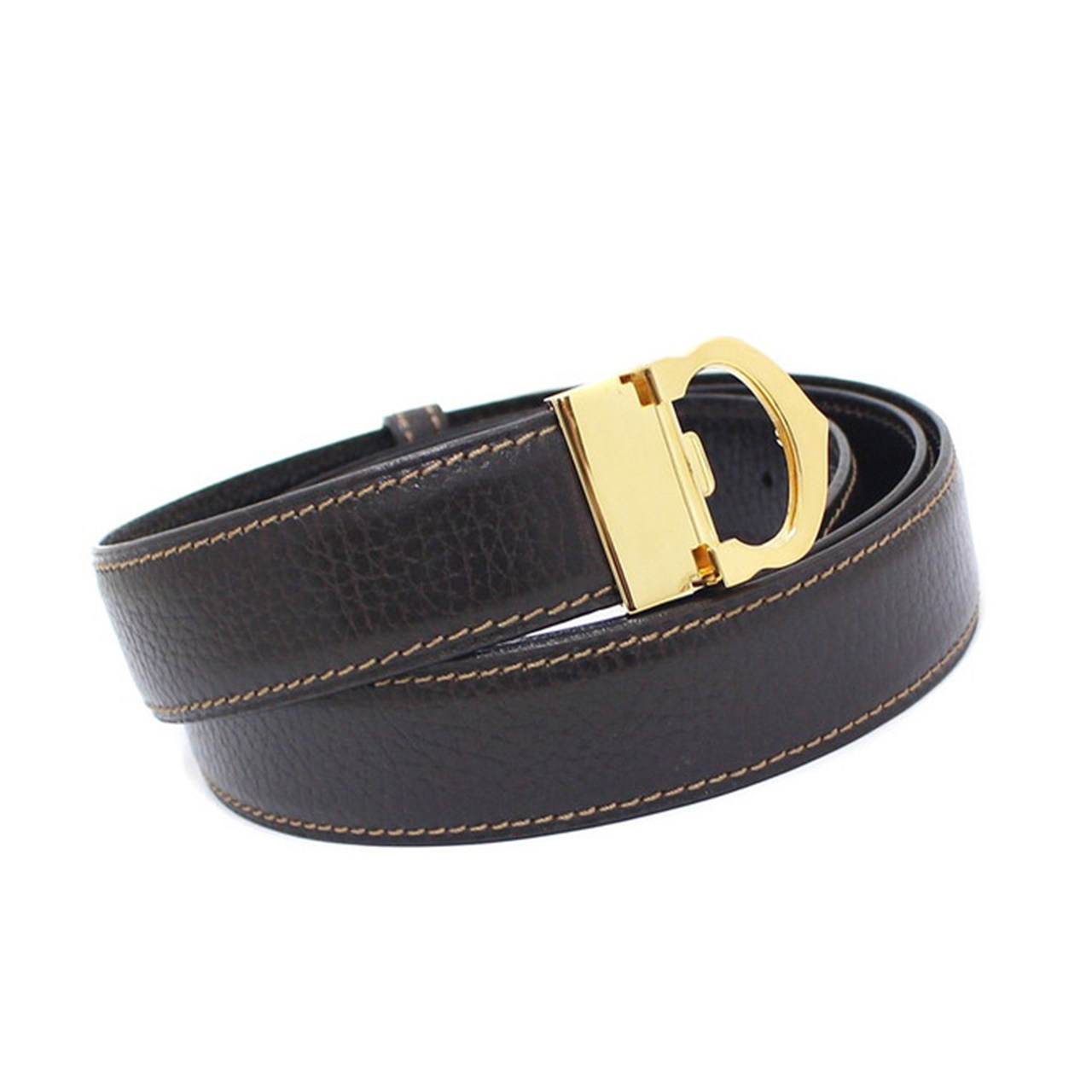 [9.0新]卡地亚cartier深棕色男士皮带