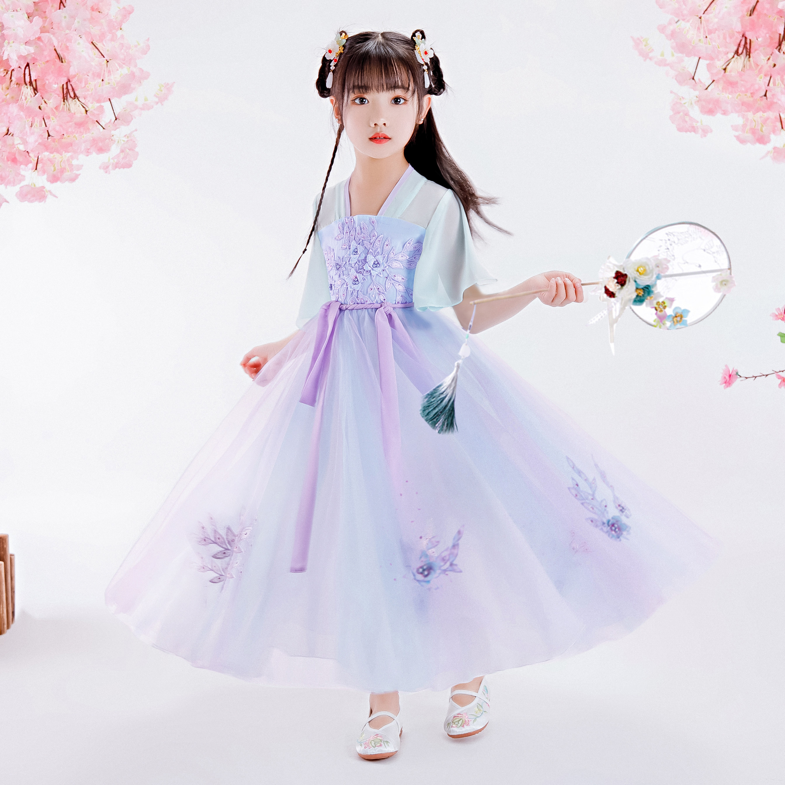 女童汉服夏装超仙襦裙儿童原创汉服童装小女孩中国风唐装连衣裙夏