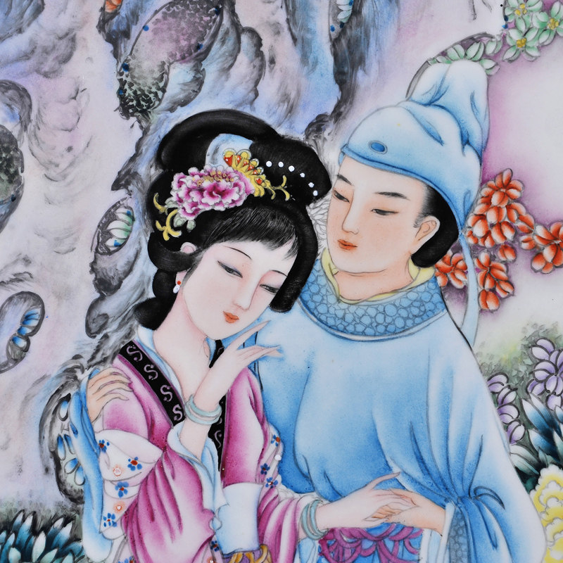 江西高级陶瓷美术师 冯慧英 《西厢记》瓷板画