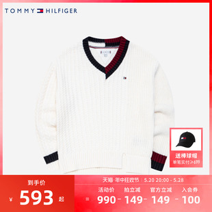 Tommy 汤米童装女童毛衣春秋新品官方秋冬儿童针织衫