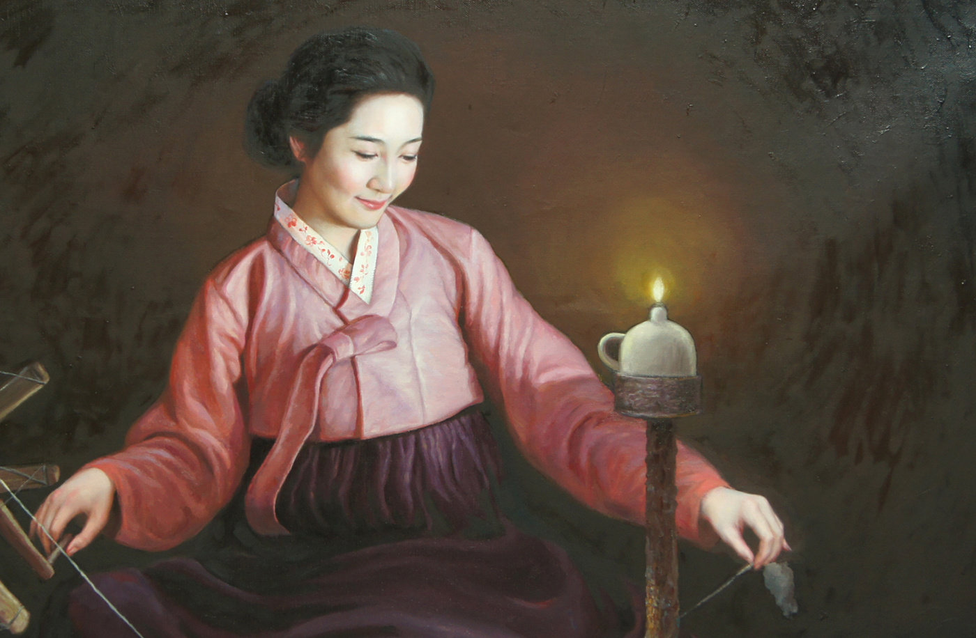 李元哲 《烛光》 朝鲜功勋艺术家