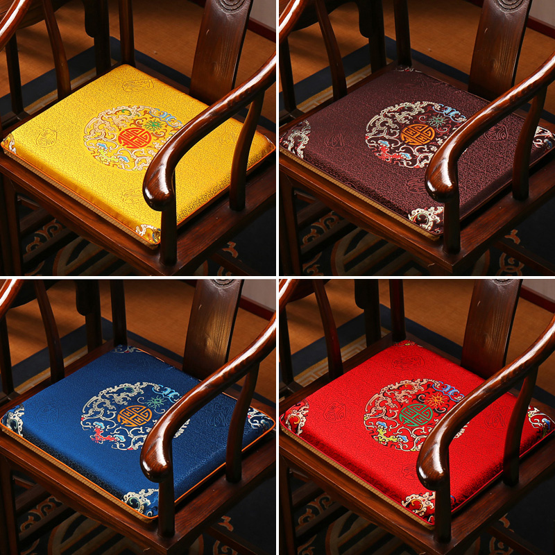 中式红木沙发坐垫茶桌餐椅子垫实木家具圈椅座垫防滑乳胶椰棕定制