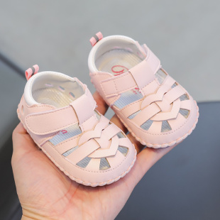 夏季女宝宝凉鞋6-12月婴儿鞋子学步鞋婴幼儿软底公主鞋一岁半透气