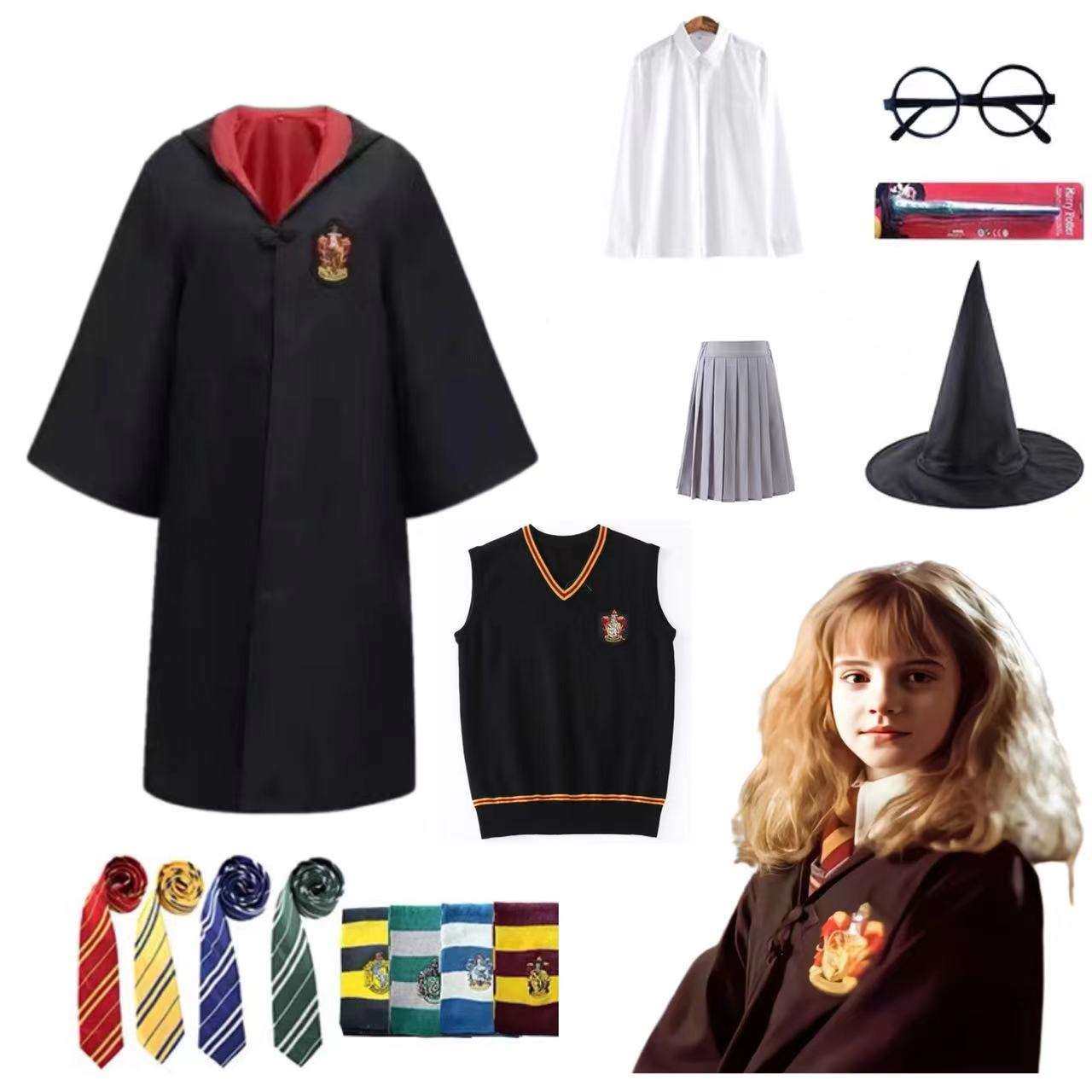 哈利波特衣服cos服赫敏魔杖服装毛衣格兰芬多校服披风魔法袍斗篷