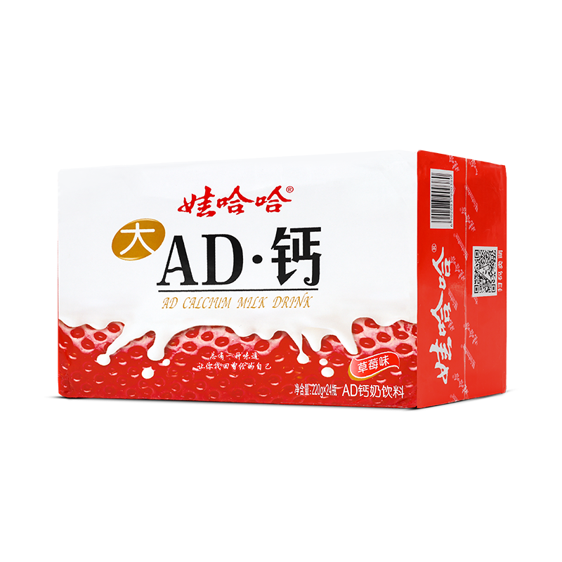 娃哈哈AD钙奶草莓味220g*24