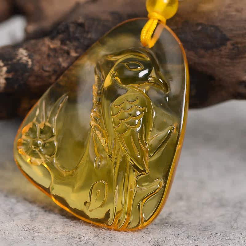 13.97g*4852〔福锦〕天然顶级琥珀蓝珀挂件