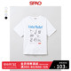 SPAO韩国同款2024年夏季新款男女同款休闲短袖印花T恤SPRPE26C51