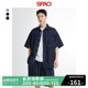 SPAO韩国同款2024年夏季新款男女同款时尚潮牛仔衬衫SPYJE26C01