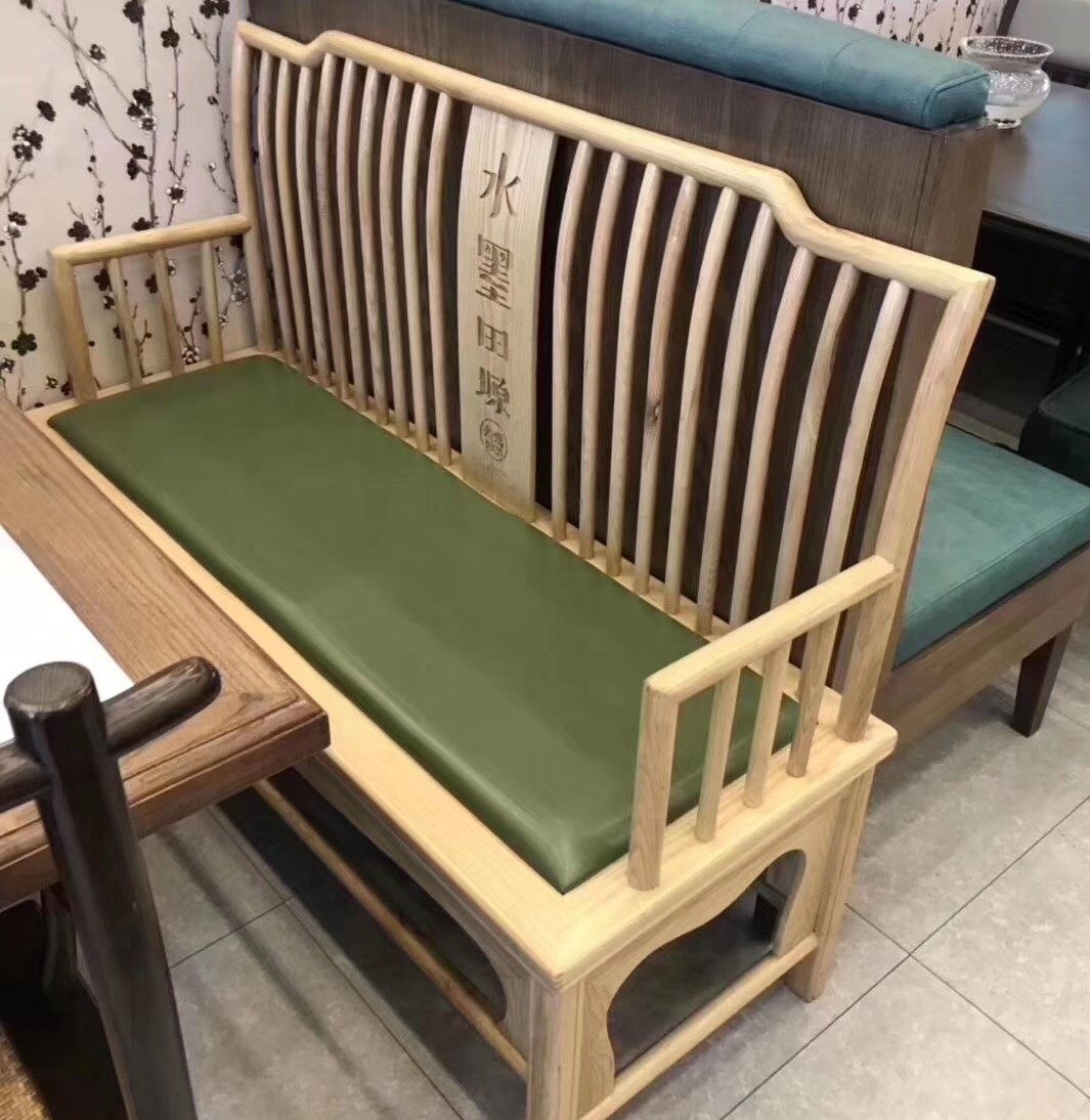 定制中式卡座桌椅饭店餐厅实木卡座中式火锅店高背中国风卡座沙发