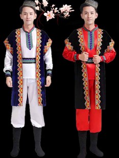 新款回族舞蹈服装新疆舞大摆裙演出服男女少数民族表演服套装成人