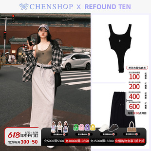 REFOUND TEN时尚潮流连体吊带背心卫裙百搭女CHENSHOP设计师品牌