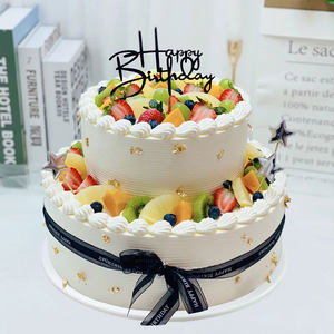 双层水果蛋糕模型图片