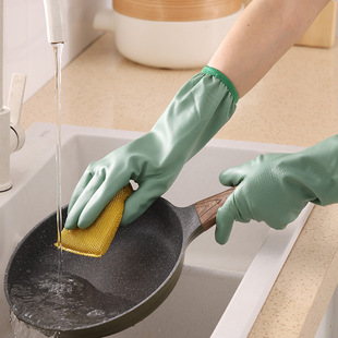 洗碗手套女防水橡胶加绒冬季厨房耐用型刷洗衣衣服皮家用加厚家务
