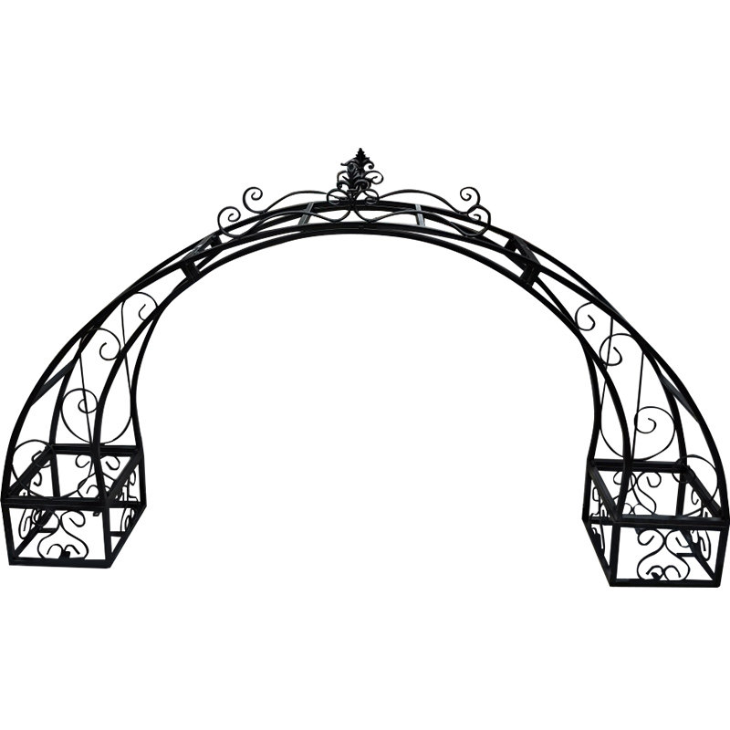 欧式爬藤架花园拱形门别墅拱门架子铁艺庭院拱形花架门头花架定制