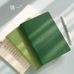 锦一文具 A5空白笔记本子软皮面复古文艺精致大学生简约加厚摘抄记事本绘画手绘图画插画白纸ins风网红日记本