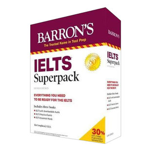 英文原版 IELTS Superpack Barron's Test Prep 巴朗雅思备考套装 新版 3本 英文版 进口英语原版书籍