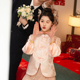 时光裁剪【灵仙】新中式国风套装女粉色春季新款气质订婚礼裙新娘