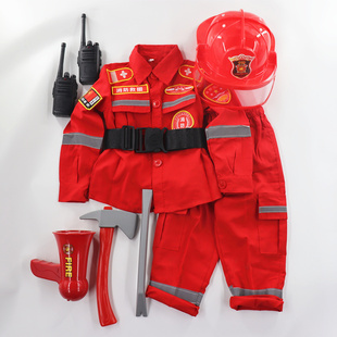 消防员服装儿童消防玩具山姆套装灭火器消防帽幼儿园角色扮演衣服